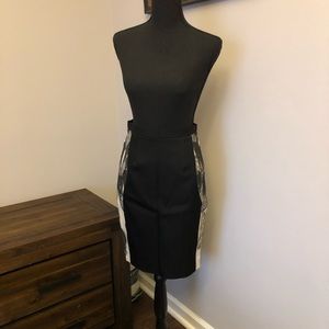 Honor, Lace-Trimmed Pencil Skirt